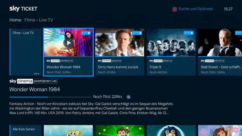 Sky Ticket auf dem Fire TV